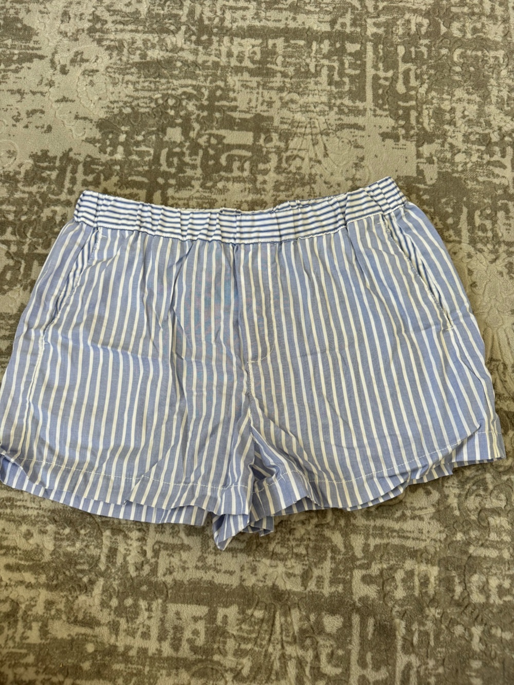 Madewell Striped Blue and White Women’s Shorts XS